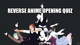 Reverse Anime Opening Quiz | 10 Openings