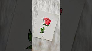 Rose Continuous Line Drawing Art