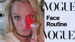 Britney Spears Vogue Face Routine - Chanel Sublimageice Roller For Facered Light Therapy For Face