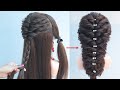 easy trick for messy hairstyle | unique hairstyle for long hair