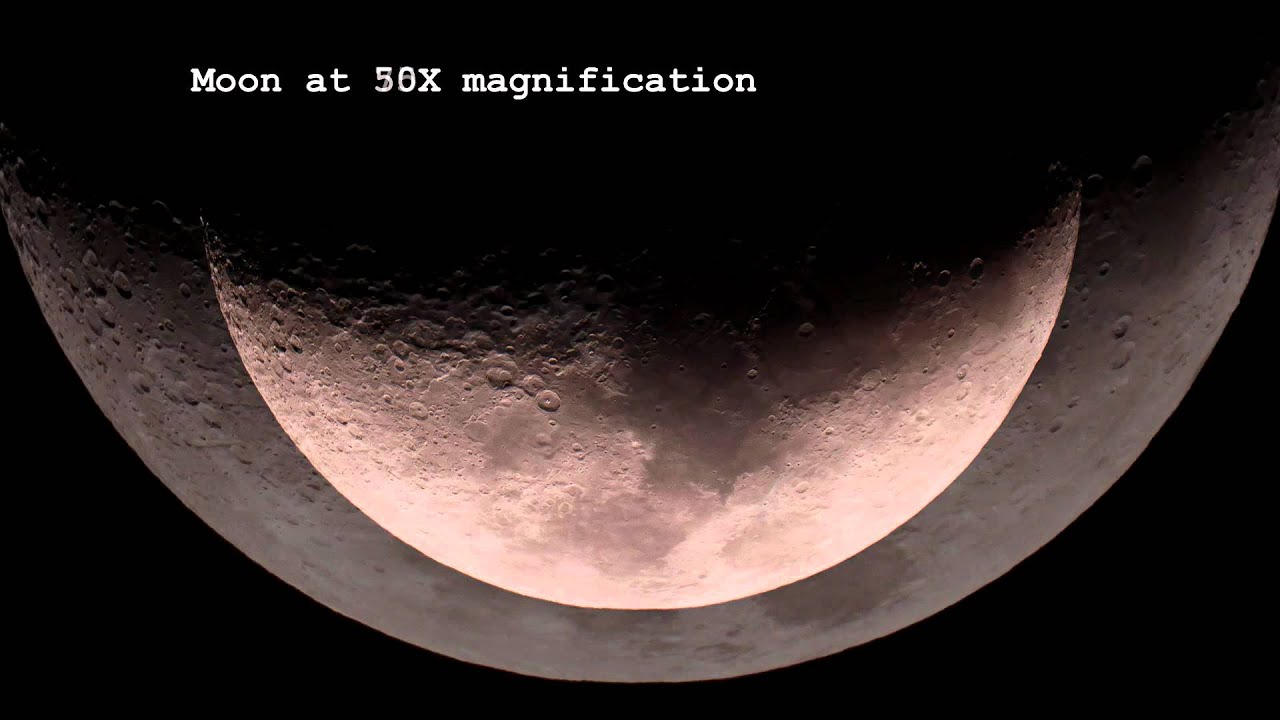 Apparent Size of the Moon at Different Magnifications YouTube