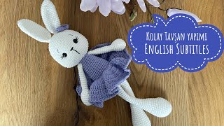 Amigurumi Kolay Tavşan Yapımı 12 English Subles Bacak,Kol,Kulak,Gövde Amigurumi Rabbit