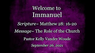 2021-09-26 Immanuel CRC Service Fort Collins