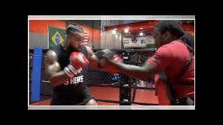 American heavyweight James Wilson shows glimpses of Mike Tyson in training