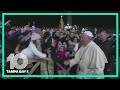 Pope slaps woman's hand after she yanks his arm