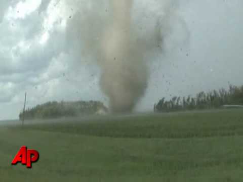 Raw Video: Minnesota Tornado Picks Up Home