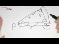Vẽ CẬU BÉ ăn PIZZA từ chữ PIZZA dễ thương | How to turn words PIZZA into a Cartoon | HUYỀN MERRY