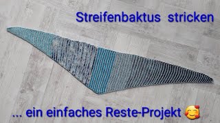Anleitung : Streifenbaktus stricken - ideal für Reste und ein tolles Anfängerprojekt