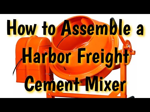 Harbor Freight Cement Mixer Assembly - YouTube