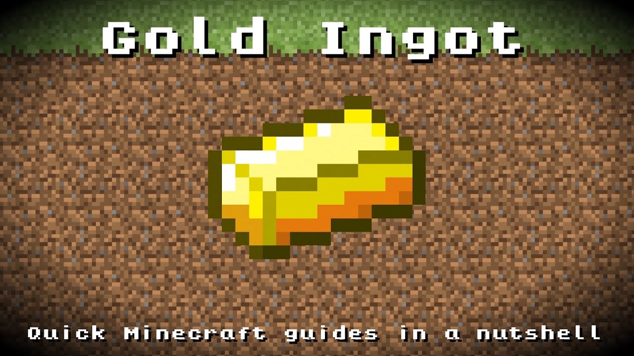 Minecraft - Gold Ingot! Recipe, Item ID, Information! *Up 