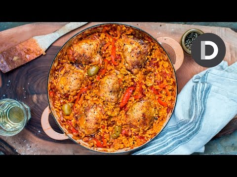 VIDEO : arroz con pollo! how to make best chicken & rice recipe! - how to make arroz con pollo! great all in onehow to make arroz con pollo! great all in onechickenand rice dish with peppers and olives- great winter comfort food! order my ...