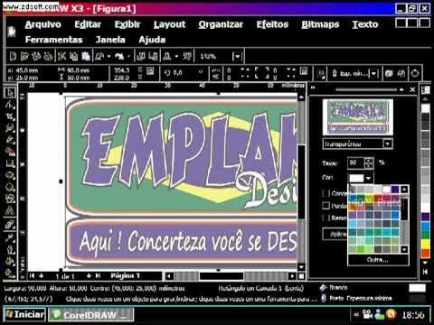 Como fazer Marca d'água no Corel DRAW X3.avi