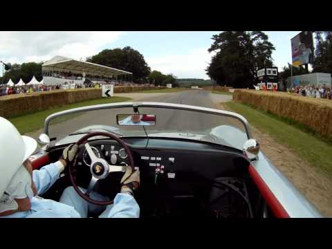 Stirling Moss drives his Porsche 718 RS 61 at Goodwood