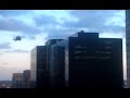 Black Hawk helicopters doing a Chicago river fly by April 16, 2012.