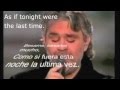 Besame mucho-Andrea Bocelli with Spanish lyrics, subtitles and English translation.