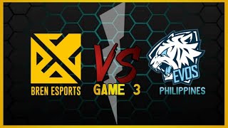 Game 3 Bren Esports Vs Evos Ph Mpl Regular Season