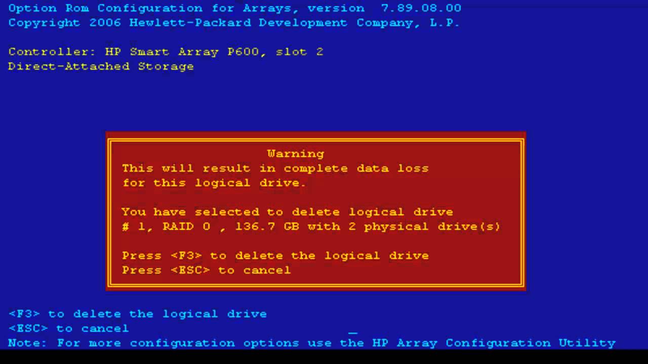 Hp Proliant Array Configuration Utility For Windows 2012