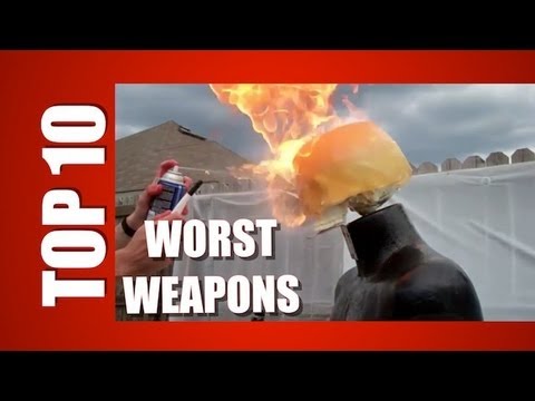 TOP TEN: WORST WEAPONS TO KILL ZOMBIES AND THE WALKING DEAD.