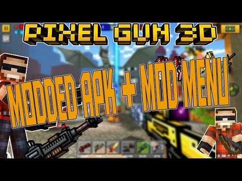 Pixel Gun 3D Modded APK + Mod Menu Included With TUTORIAL (WORKING 2017) mod apk