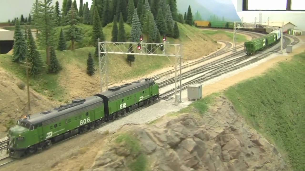 Awesome HO Scale BN Model Train Layout in HD - 2-21-2009 - YouTube