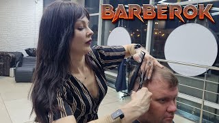 💈ASMR Lady Barber💈 Pretty Woman Vasilina💖 Hooligan Haircut and Masterful Shaving