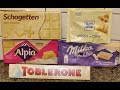 White Chocolate Candy Bar Comparison: Milka, Ritter Sport, Schogetten, Alpia & Toblerone