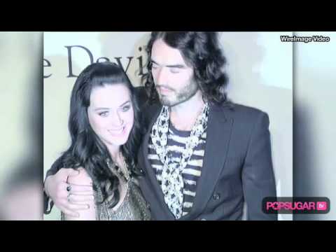 Russell Brand tries on a wedding dress Katy Perry has posted a picture on