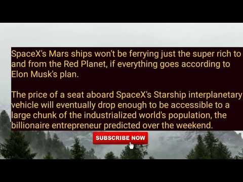 Tickets to Mars Will Cost Less Than...Space Science