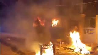 Suriye Afrin'de Türk şirketine Elektrik zam protestosu: Bina ateşe verildi #habe
