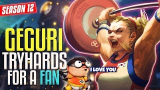 Geguri Meets A Fan And Tries To Win For Him Insane Zarya Aimlock S12 Top 500