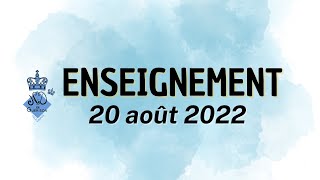 Enseignement - Pèlerinage ND de Guérison 2022