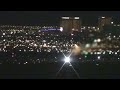 2 B-1's depart Nellis AFB, at night.