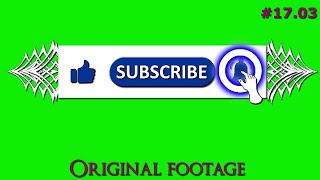 YouTube like subscribe bell icon buttons green screen (original) #footage 17.03