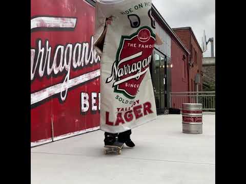 Gansett Tall Boy does a kickflip