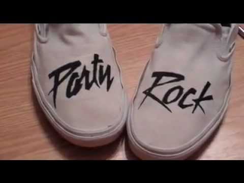 In this video I show you how to make your own Party Rock shoes like the ones