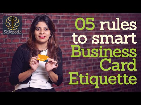 VIDEO : 5 rules to smart business card etiquette - personality development video - 5 rules to smart5 rules to smartbusiness cardetiquette - personality development video blog : http://www.learnex.in/5-rules-to-smart-5 rules to smart5 rule ...