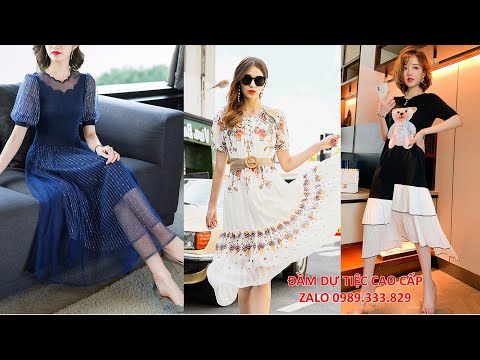 Đầm dự tiệc sang chảnh, đầm dự tiệc sang trọng - Top Mẫu đầm dự tiệc cưới cao cấp 2020 tphcm, Hà Nội