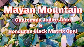 Mayan Mountain Jadite Jade & Honduran Black Matrix Opal Tucson Gem Show 2022 Red Lion Gem Show