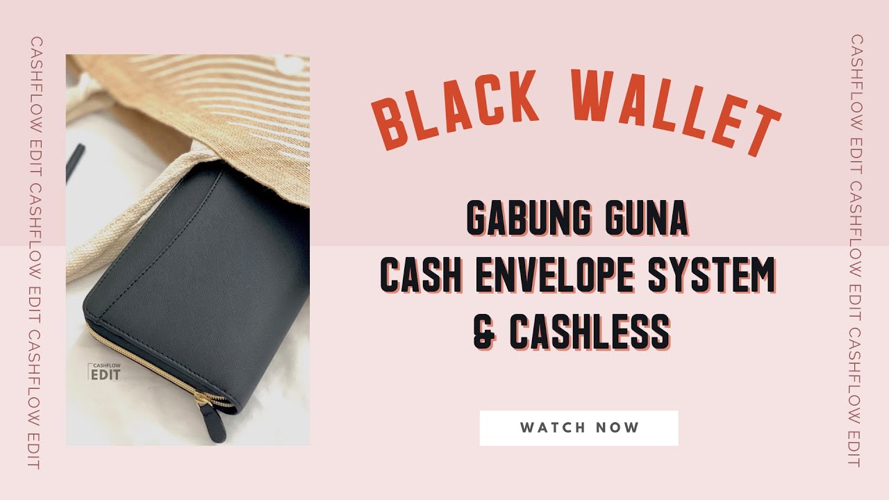 Black Wallet Cash Envelope Set