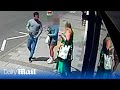 Heroic woman saving an 11-year old girl from being abducted caught on CCTV