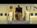 President Obama Slips, Nearly Falls Down Steps Getting Off Air Force One   VIDEO