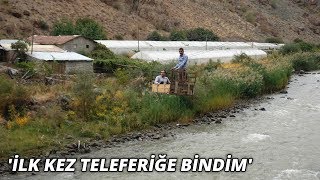 Kaymakam, Çoruh Nehrinden Ilkel Teleferikle Geçip, Ev Ziyaret Etti