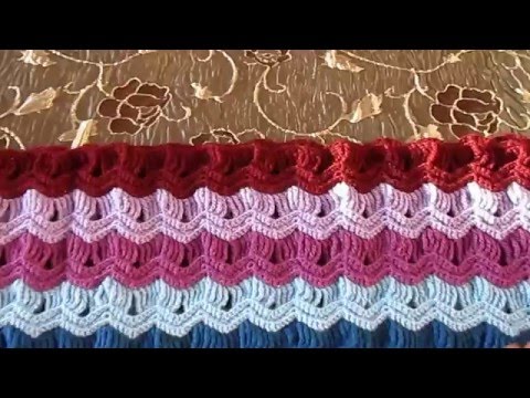 Афганский плед вязание крючком 31
