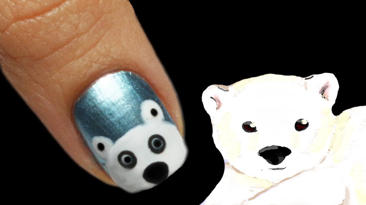 3. Adorable Polar Bear Nail Art Ideas - wide 3