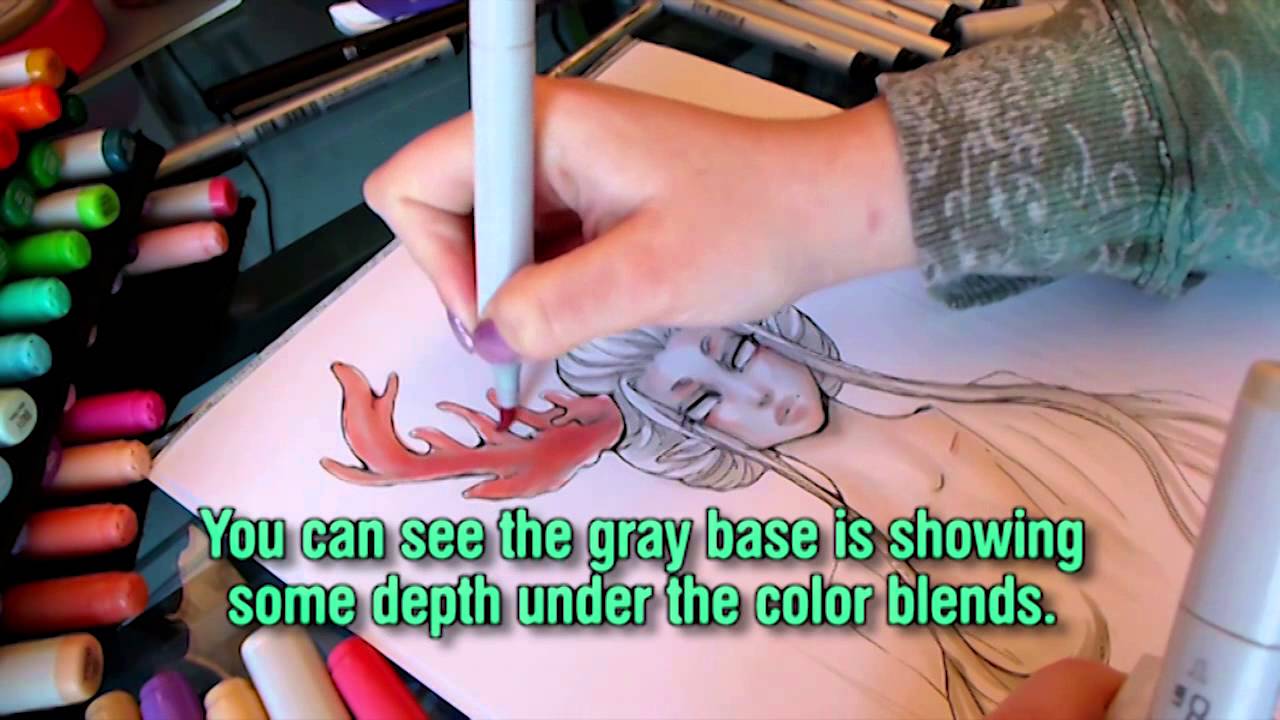 Copic Marker Drawing Tutorial: Using Copics like Watercolor Sketch a