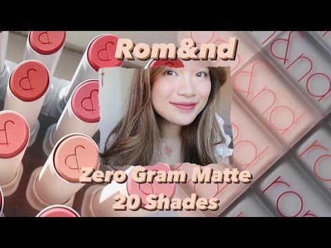 |SWATCH+REVIEW| 20 SHADES ROMAND ZERO GRAM MATTE LIPSTICK ♡ROSIE PHAM