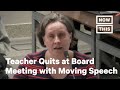 Teacher Resigns During Kansas School Board Meeting With Powerful Speech | NowThis