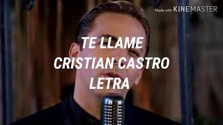 Watch Cristian Castro Te Llame video