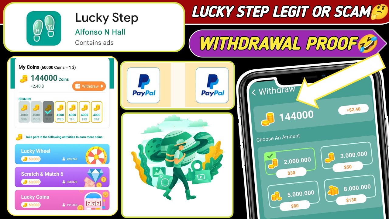 Lucky Step App Legit Or Scam॥ Lucky Step App Review॥Lucky Step App Payment Proof॥Lucky Step App
