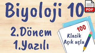 Biyoloji 10. Sınıf 2. Dönem 1. Yazılı MEB Senaryolara göre (açık uçlu / klasik) 